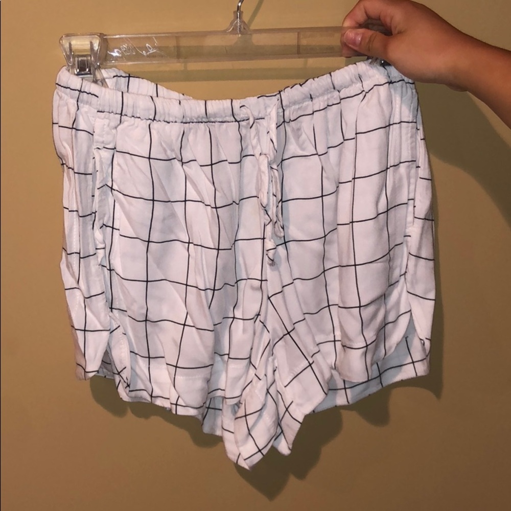 Brandy Melville White and Black Shorts